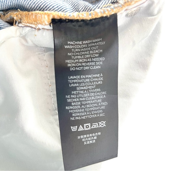 BDG Toothpick High Rise Slightly Distressed Straight Leg Jean Medium Wash 25 - Picture 7 of 14